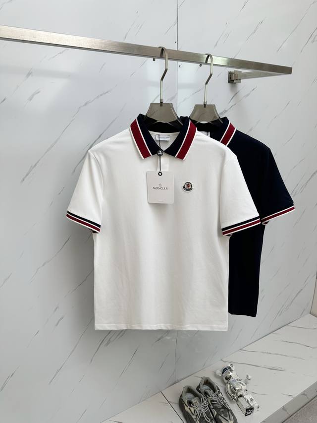 New# Bbr- BURBERRY 2025 Men's Business Casual Solid Color Lapel Short Sleeve Pol