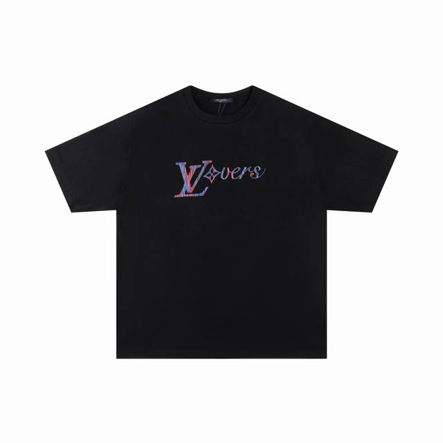 Celin*Celine short-sleeved T-shirt with micro logo *Selected 280G 26-count doubl