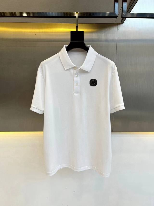 Lv 2025Ss summer new official website latest lapel Polo shirt, with brand icon,