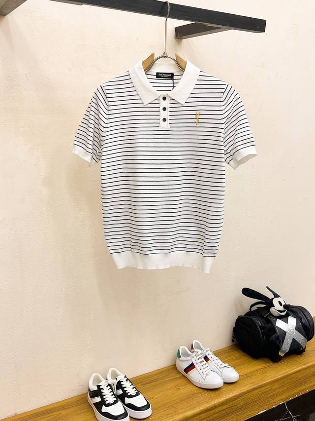 New# Polo 25Ss Spring and Summer new men's knitted short-sleeved shirt! Made of