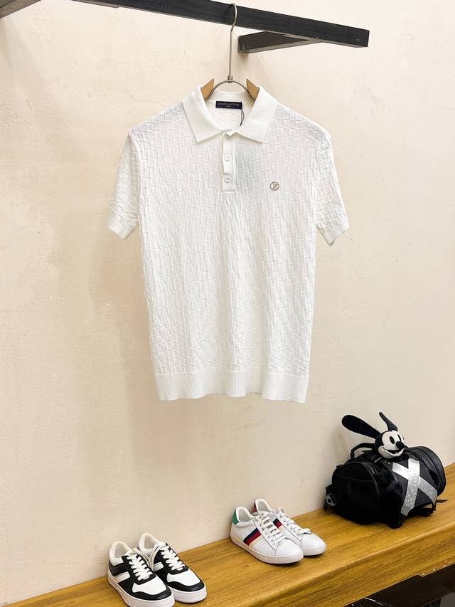 Fendi 2025 Spring/Summer new silicone printed double F hollow short-sleeved T-sh