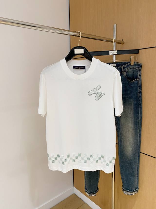 Loewe 2025 Spring and Summer latest short-sleeved Polo shirt lapel T-shirt high-