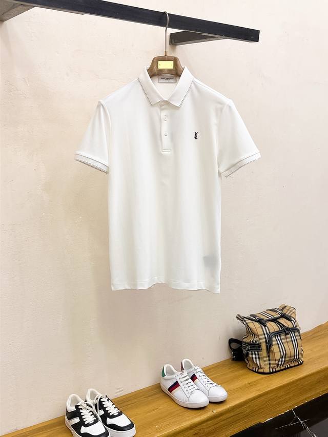 25Ss The horse embroidery lapel short sleeve has become the focus of the fashion