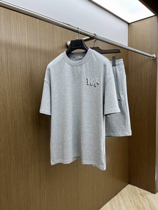 Loewe 2025 counter hot-selling pure cotton short-sleeves, fabric classic logo pa