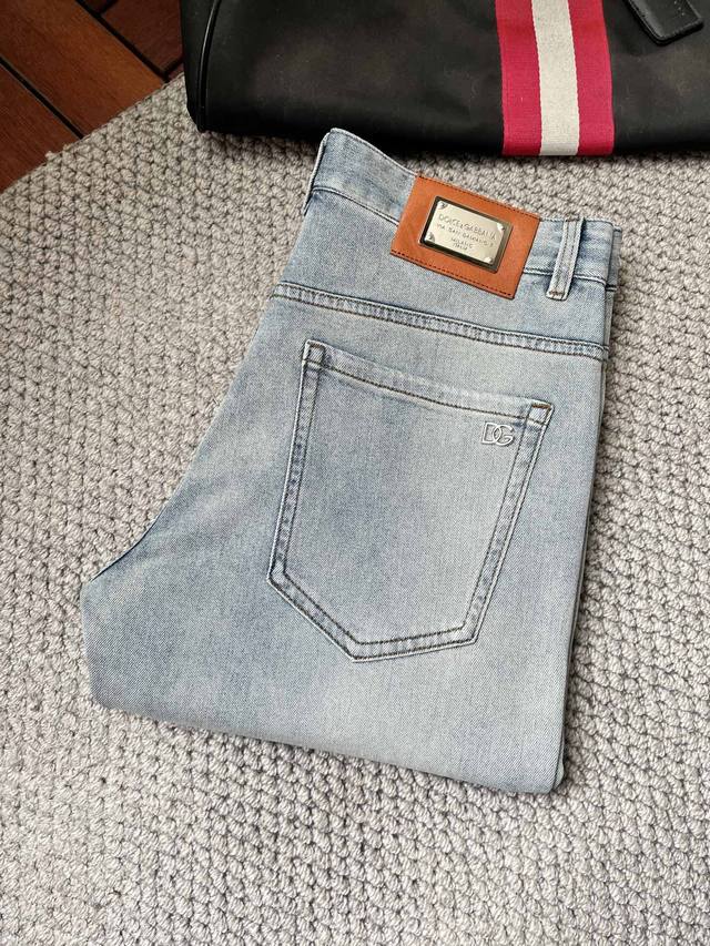 Dg* Dolce & Gabbana high-end customization, 2025 early spring thin latest jeans
