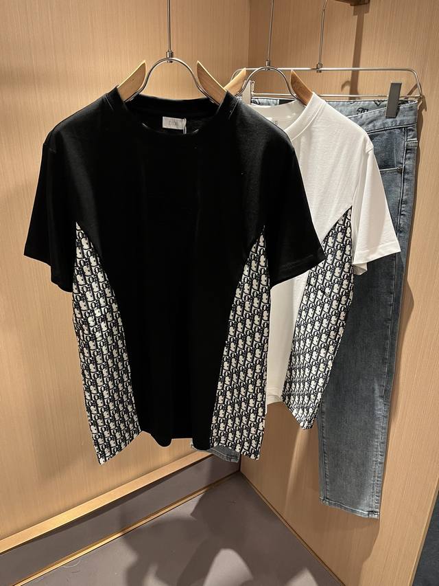 Counter model Fend... 2025 new trendy brand short-sleeved T-shirt S-2Xl Slightly