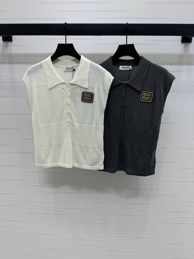 High version Dior-Dior-25Ss new plain knitting needle short sleeve Size: Xs-L