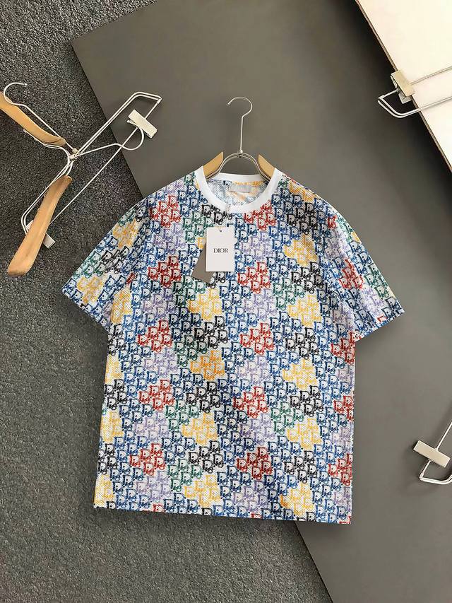 Lv Louis Vuitton 2025 spring and summer new original men's round neck short-slee