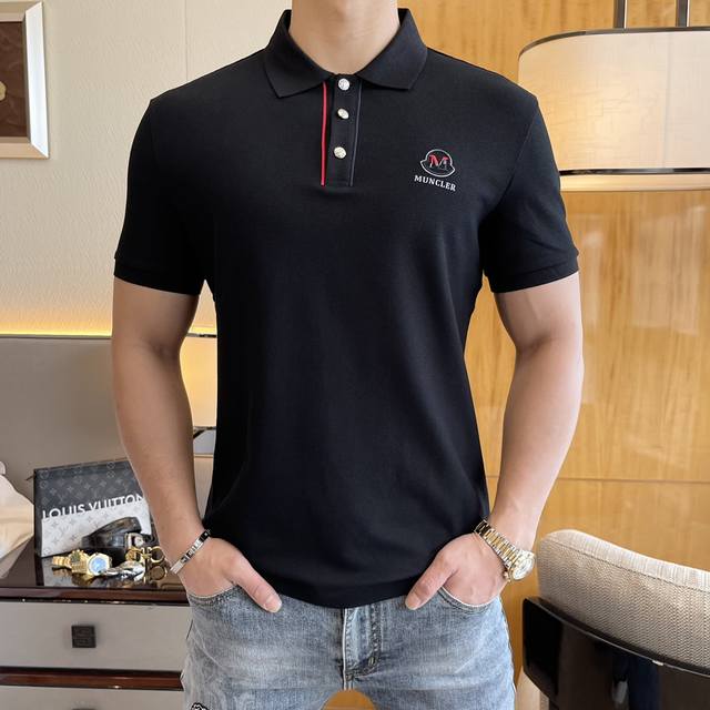 2025 Summer Men's New Lapel Short-sleeved Polo Shirt with Bird Embroidery, custo
