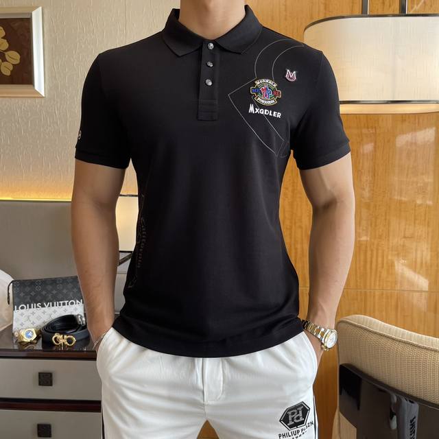 Fendi Fendi small embroidery summer men's new lapel short-sleeved Polo shirt, cu