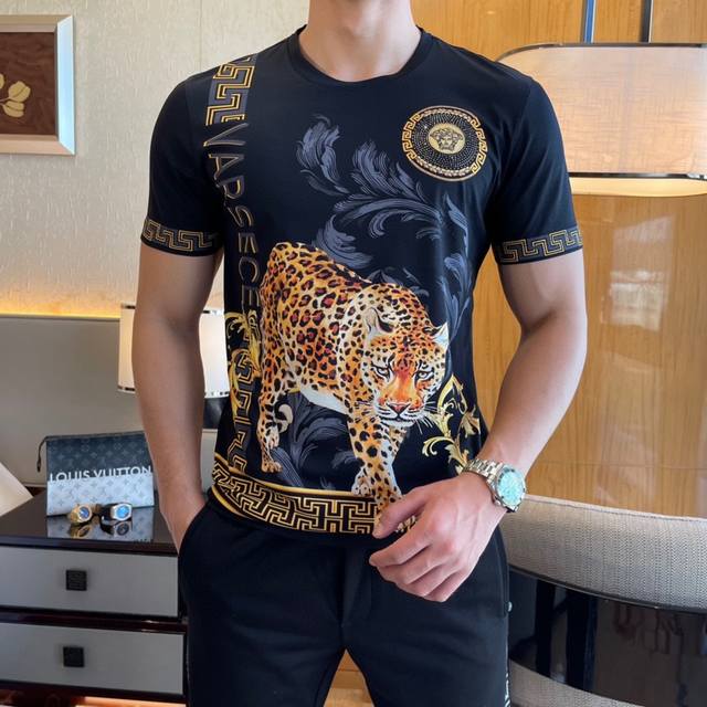 Moncler 2025Ss new three-flower logo printed short-sleeved T-shirt, custom combe