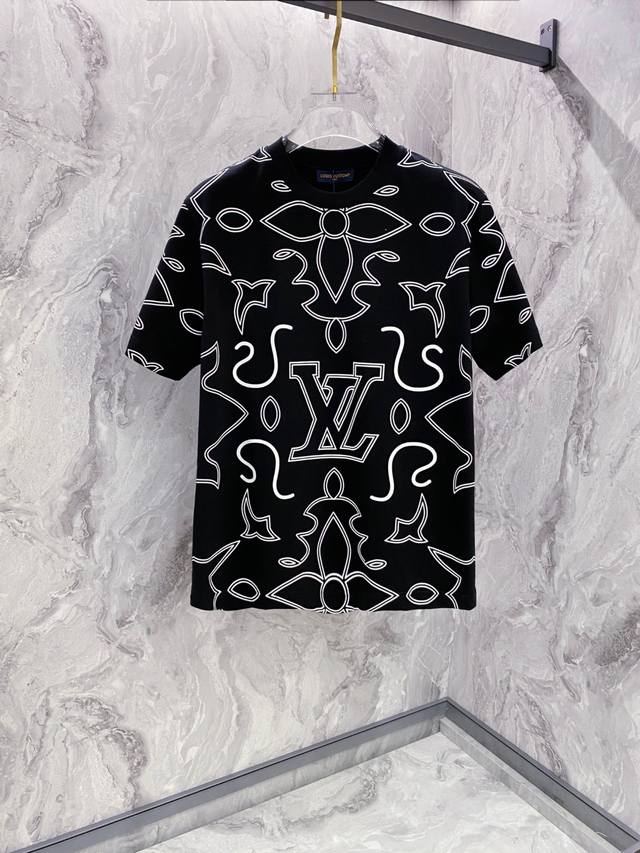 Valentino 2025 new round neck T-shirt pink hot diamond letters + glitter logo Fa