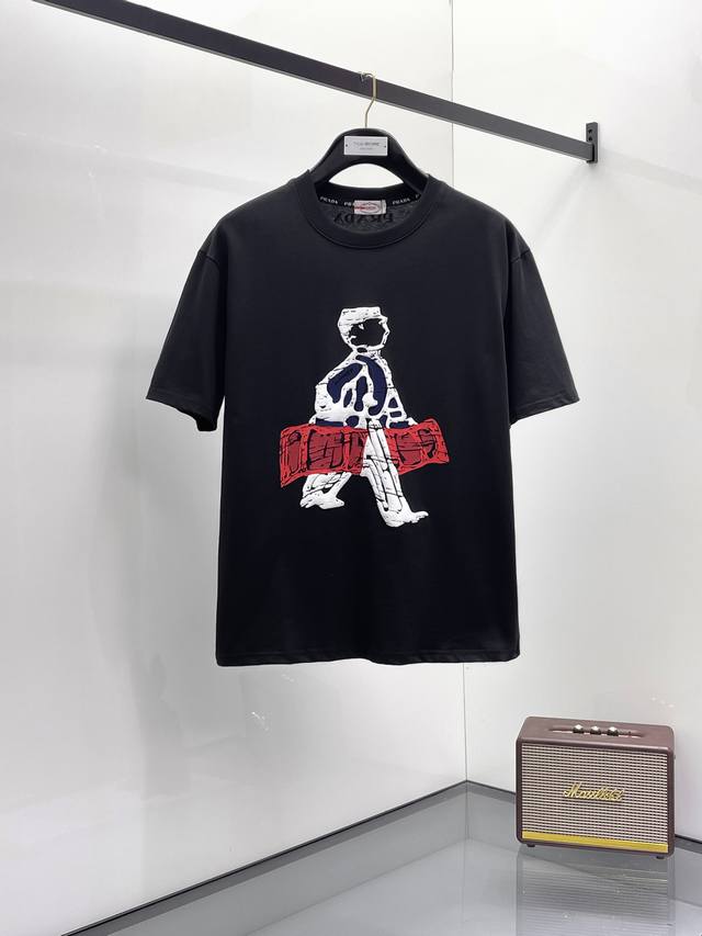 Set Lv, 2025 Spring and Summer new unisex short-sleeved T-shirt! Logo embroidery