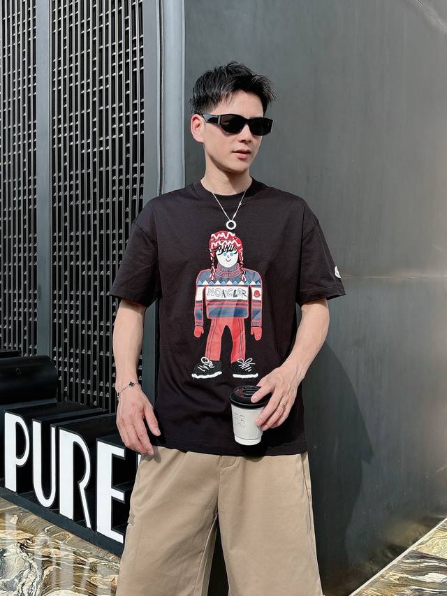 Celine 25 Spring/Summer new unisex couple's casual loose cotton round neck short