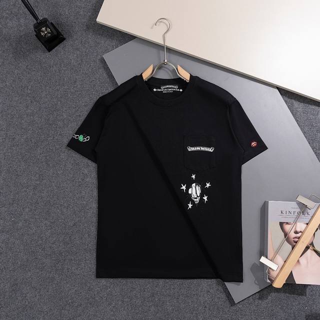 2025 Spring and Summer New T-shirt. Men's round neck classic Logo T-shirt uses i