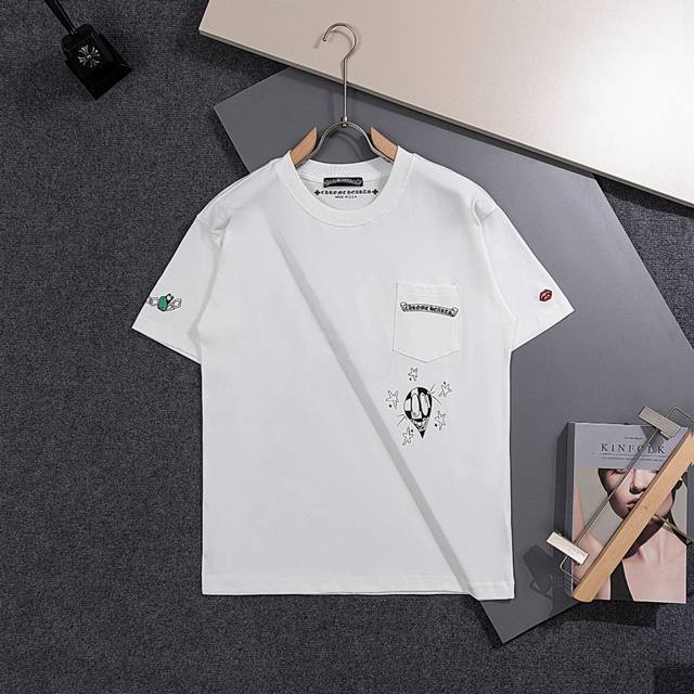 2025 Spring and Summer New T-shirt. Men's round neck classic Logo T-shirt uses i
