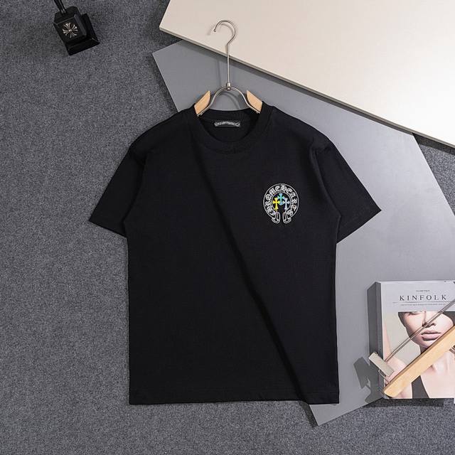 2025 Spring and Summer New T-shirt. Men's round neck classic Logo T-shirt uses i