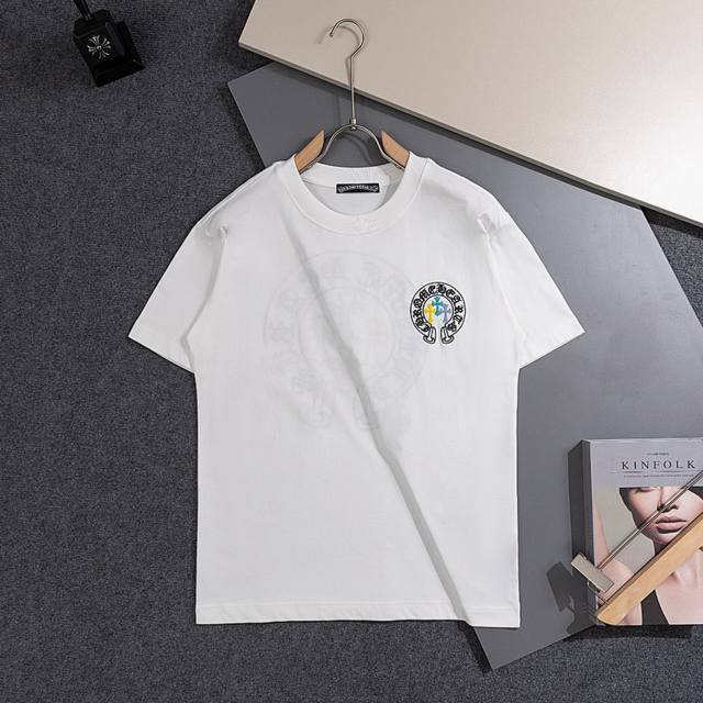2025 Spring and Summer New T-shirt. Men's round neck classic Logo T-shirt uses i