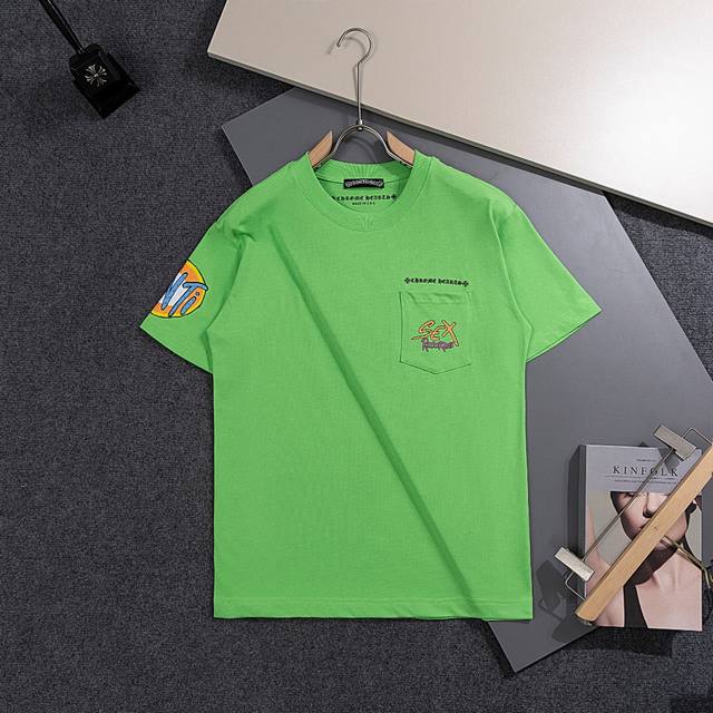 Angpao 2550 Spring and Summer new tape letter print short sleeve imported fabric