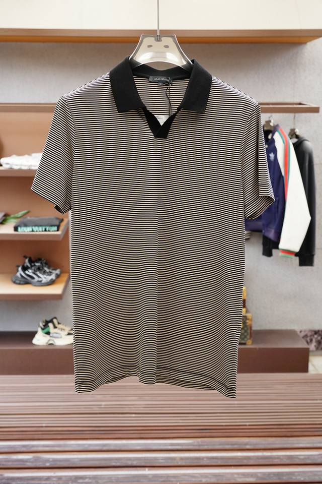 Louis Vuitto*Round neck printed chain custom made Yb Mercerized cotton material
