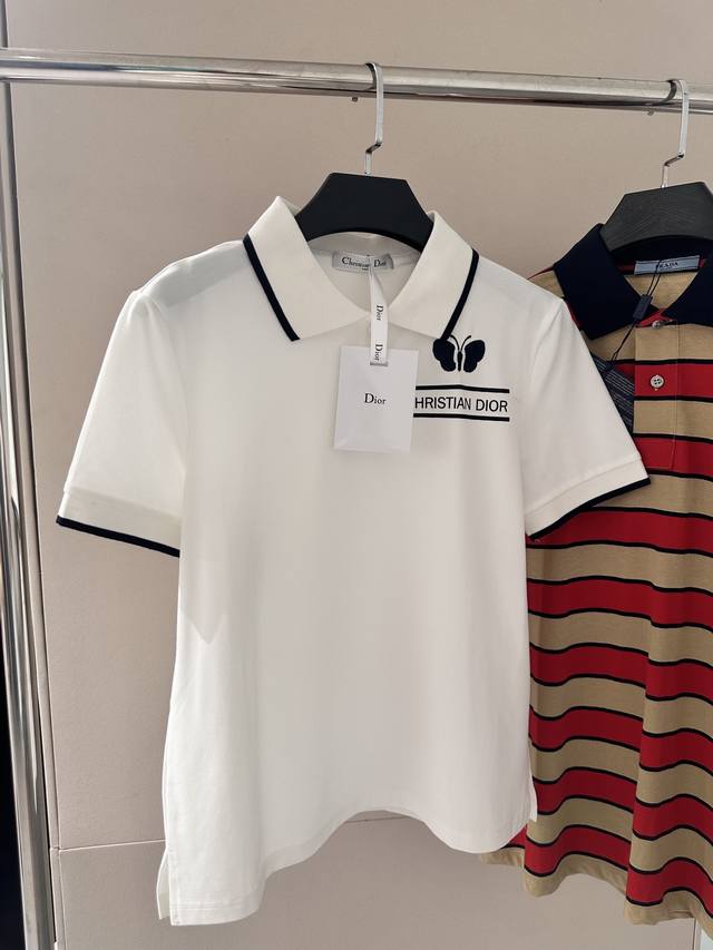 Chane*25 new spring and summer striped knitted short sleeves! Made of imported s