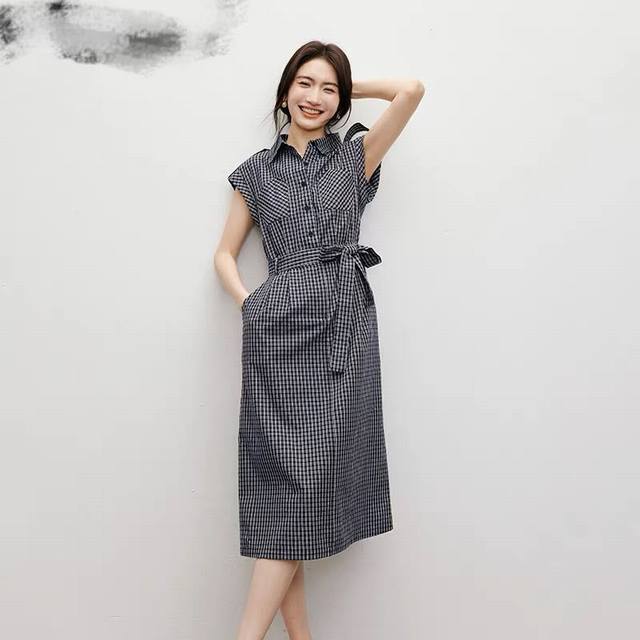Dg new yellow rose cotton waist strap dress Smlxlxxl P spot