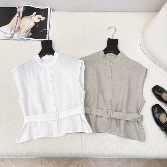Ch's new summer lapel cardigan knitted vest Color: pink blue Size: 36.38.40