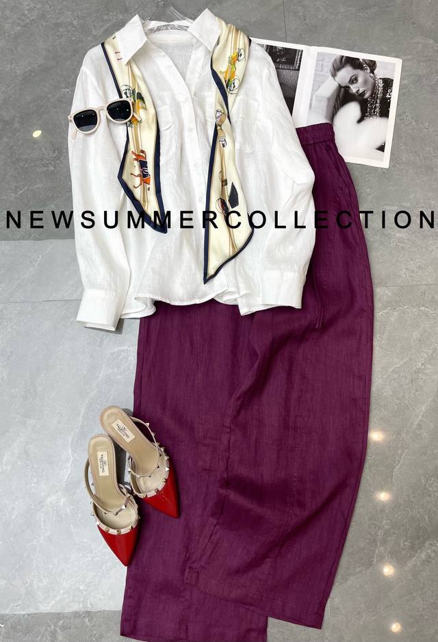 2025 new elastic waist drawstring wide leg casual pants loose slim all-match tro