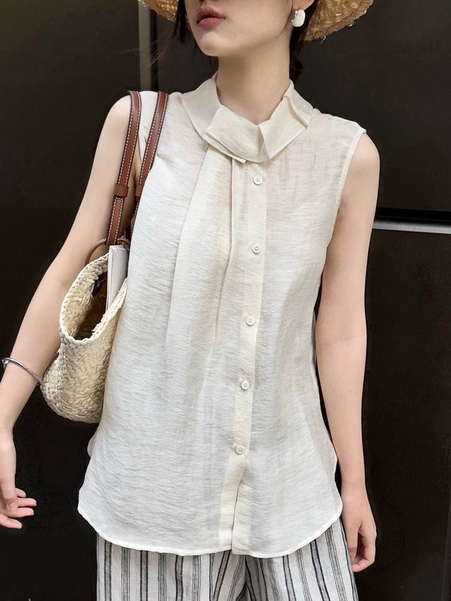 Celin* hollow knitted strap vest Holiday style Arc de Triomphe hollow crochet ve