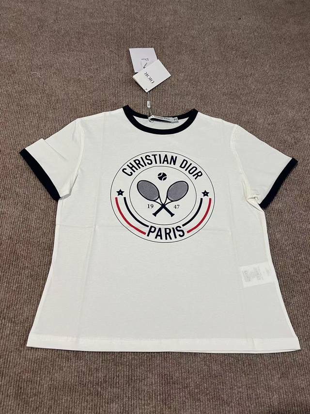 2025 new fashion casual loose T-shirt, letter logo embroidery 0001Faa1 pattern,
