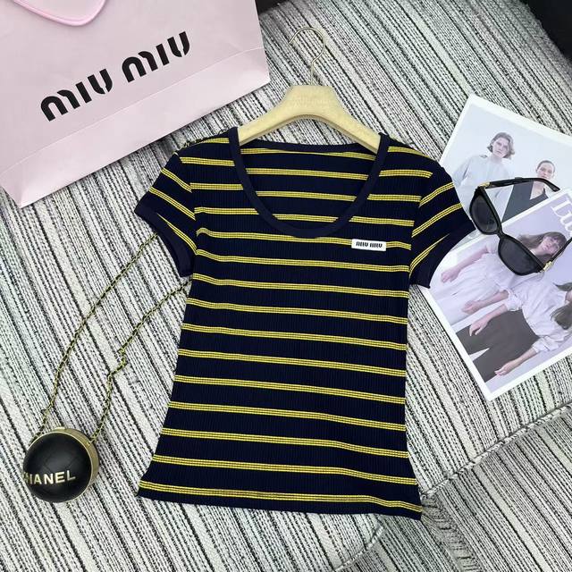 New original high-end quality Prad* 2025 Spring and Summer latest series! Stripe