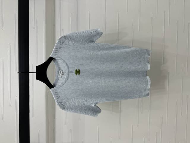 Chane* 2025 spring and summer new knitted vest, lapel design with contrasting st