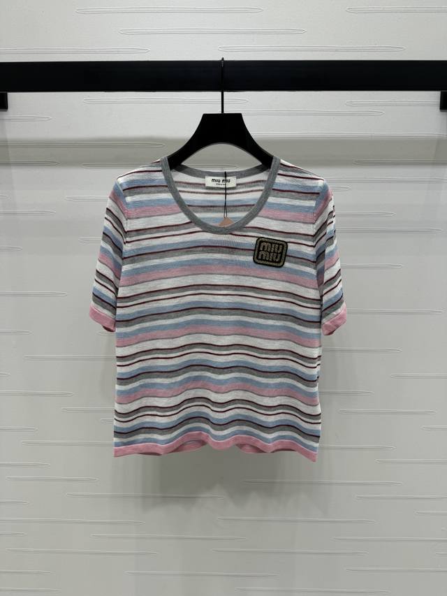 Chane* Chanel style black and white striped knitted camisole top, double C logo