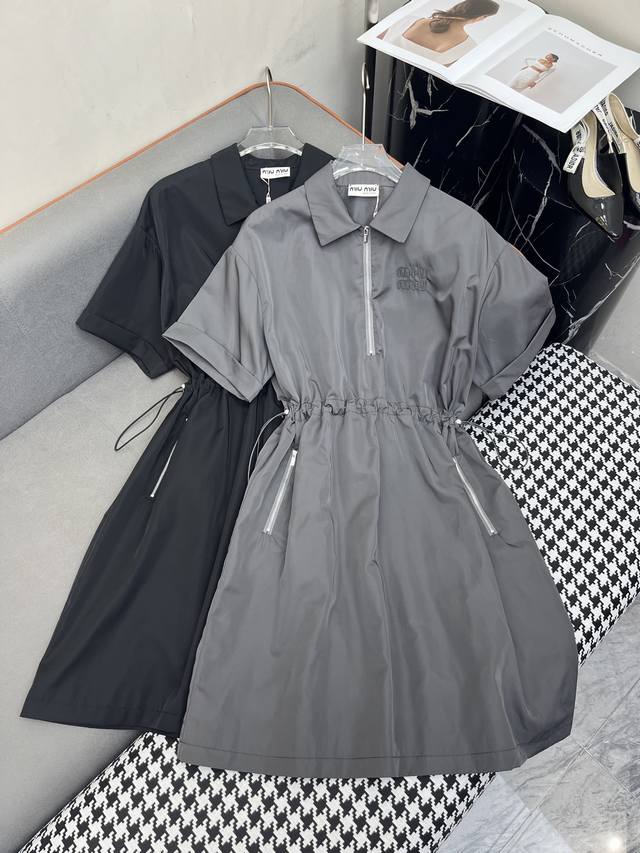 Va*25Ss Temperament V-neck metal buckle embellished old money style linen dress,