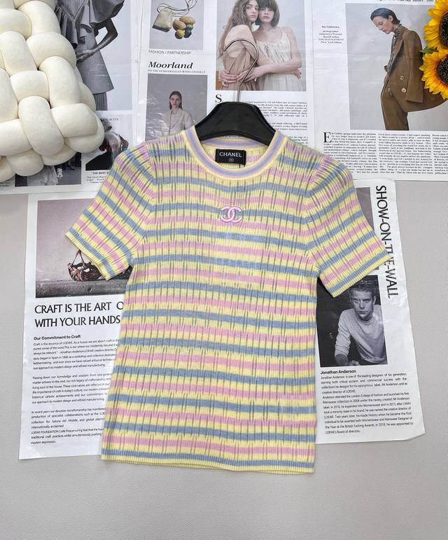 M Cream Apricot Polo Hollow Short Sleeve Top , Fabric: Worsted Cotton Color: Cre