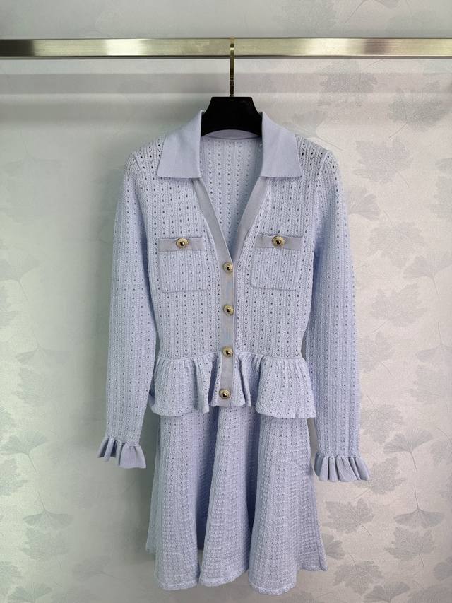Miumi*2025 new products are on the shelves plaid shirt and short skirt set Custo