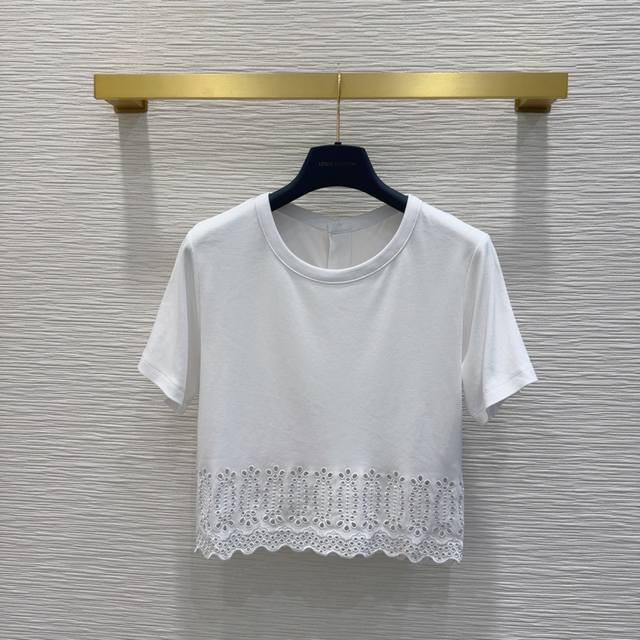Lv Donkey! Counter model! Round neck short loose short sleeve T-shirt with metal