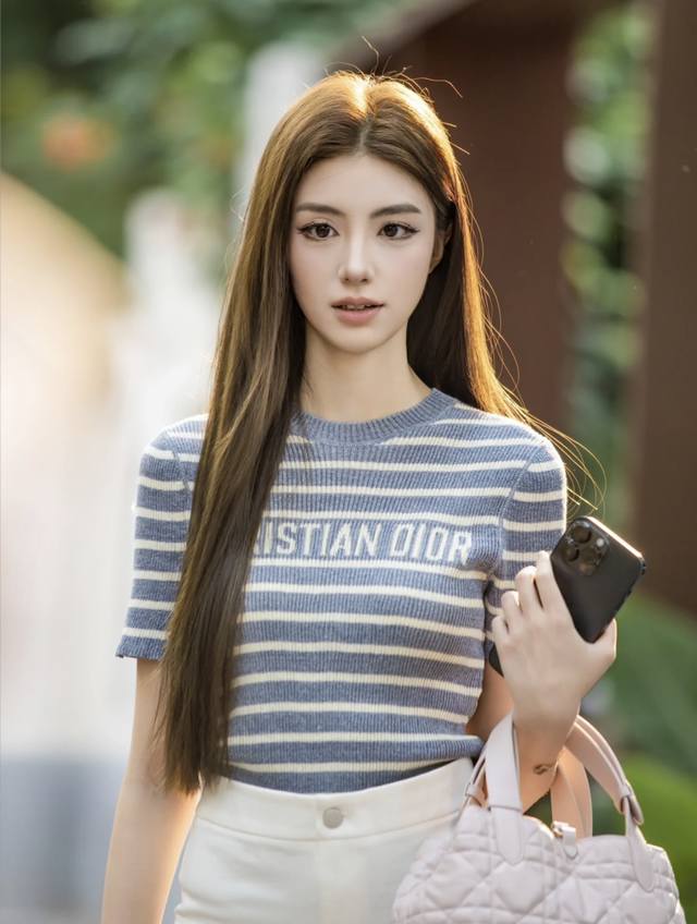 Prada Classic triangle short-sleeved T-shirt with printed sleeves on the front F