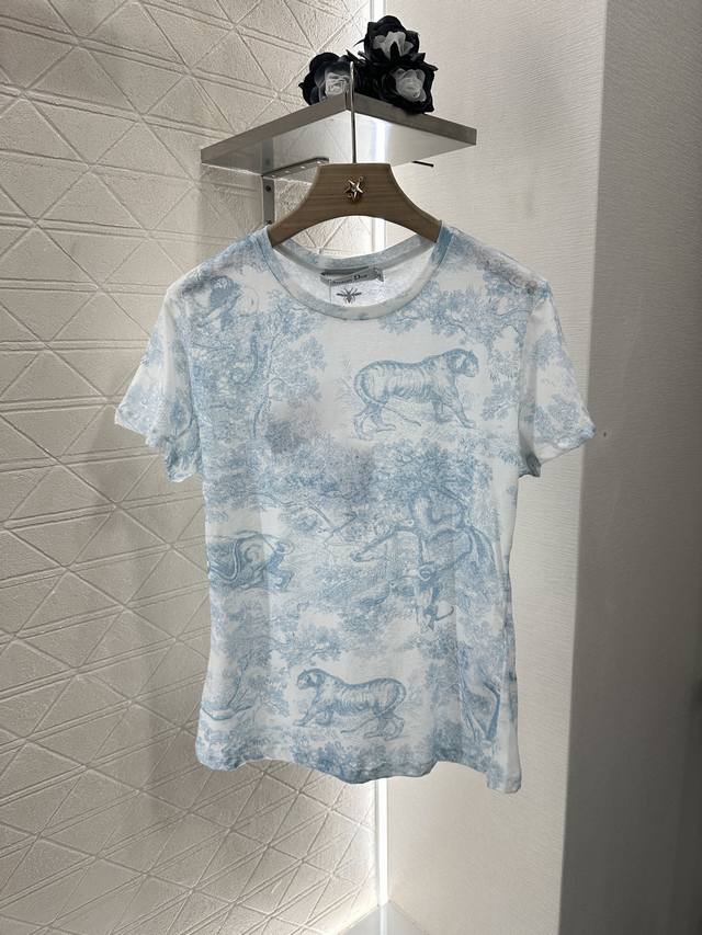 We11Done Moon niche trendy American summer pure cotton printed loose short-sleev
