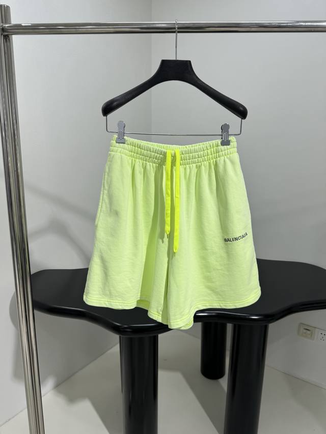 Balenciag* Balencia tape embroidery washed shorts Size Xs-L
