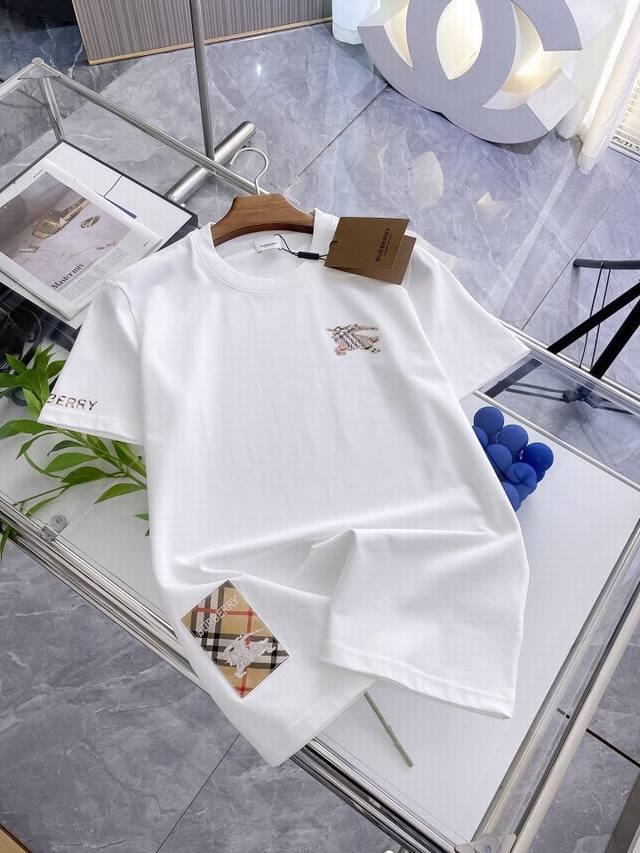 Bbr Burberry-2025Ss new summer product, men's classic logo embroidered pearl mes