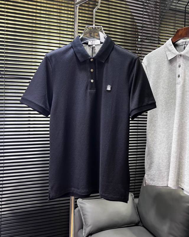 Bc-2025Ss New Summer Lapel Polo Shirt Bru**Llo Cuci**Lli Men's Short Sleeve! Bc'