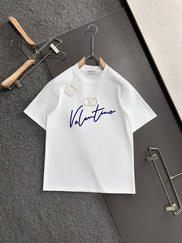Zz Two-color logo embroidered round neck T-shirt, factory P-tail single Spring a