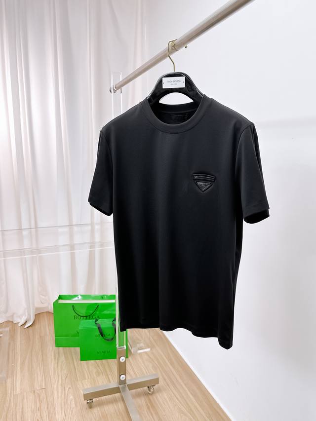 Miu* white Polo collar short-sleeved T-shirt, classic style, simple and elegant.