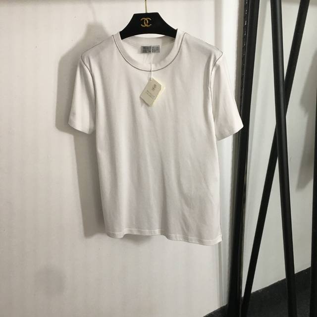 Dio* 25Ss new T-shirt wide-leg pants suit letter ribbon stitching decoration cas