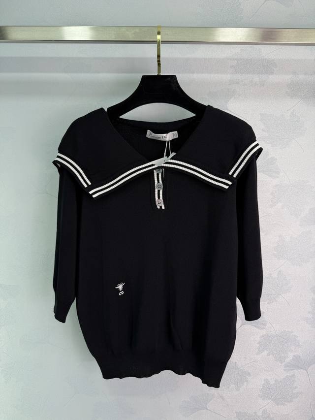 Mm6 | New short-sleeved T-shirt, classic embroidered label, Japanese imported li