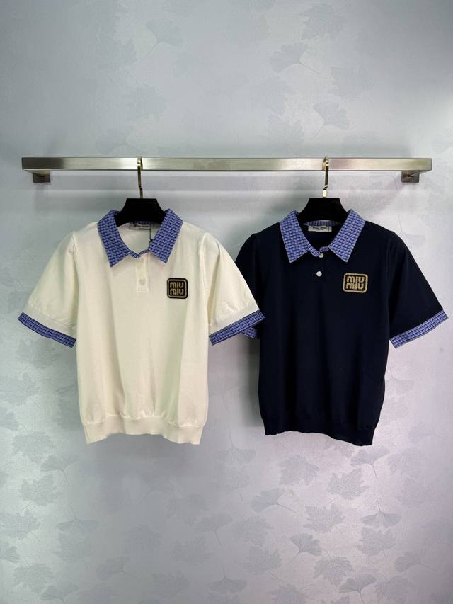 Mm6 | New short-sleeved T-shirt, classic embroidered label, Japanese imported li