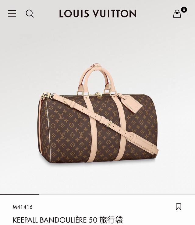 Louis Vuitton Keepall Bandouliere 50 Travel Bag M41416 The latest classic monogr