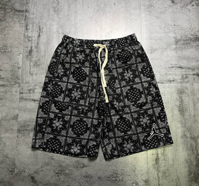 Jordan cashew flower retro casual couple shorts Comfortable version with good th