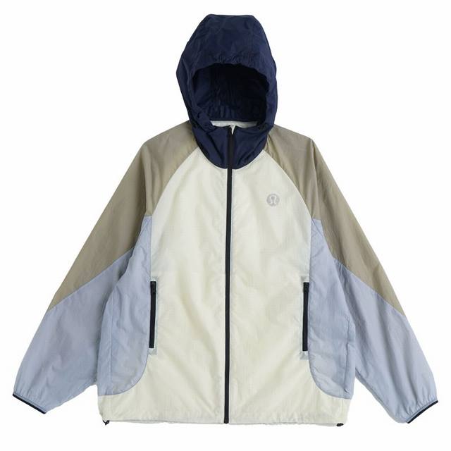 Lululemon Hooded Colorblock Outdoor Sunscreen Cardigan Mountain Jacket Top for W